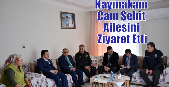 Kaymakam Çam Şehit Ailesini Ziyaret Etti