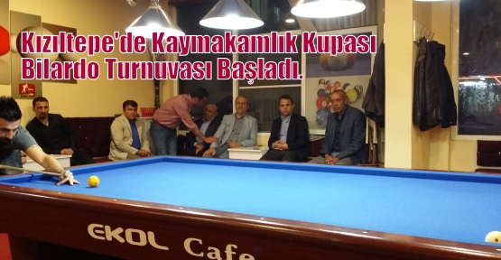 Kaymakamlık Kupası Bilarda Turnuvası Başladı.