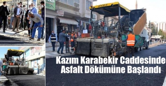 Kazım Karabekir Caddesinde Asfalt Dökümüne Başlandı