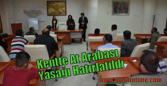 Kentte At Arabası Yasağı Hatırlatıldı