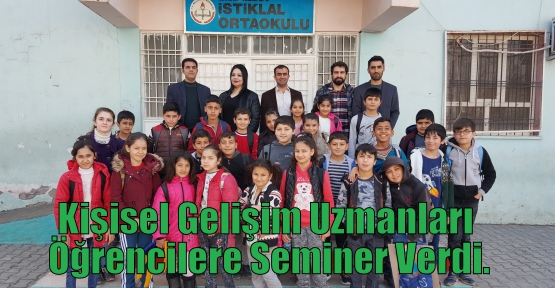 Kişisel Gelişim Uzmanları Öğrencilere Seminer Verdi.