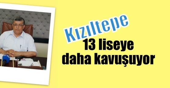 Kızıltepe 13 liseye daha kavuşuyor