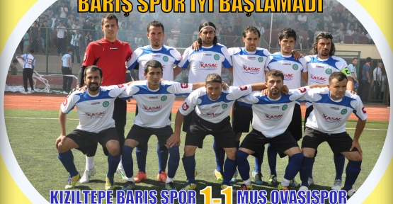 KIZILTEPE BARIŞ SPOR İYİ BAŞLAMADI