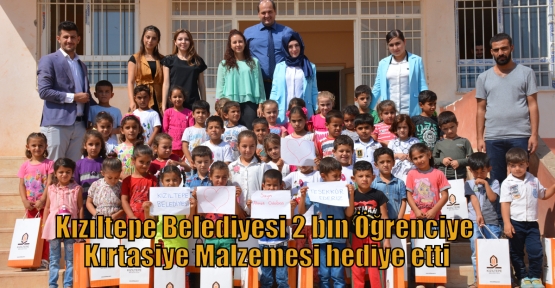 Kızıltepe Belediyesi 2 bin Öğrenciye Kırtasiye Malzemesi hediye etti