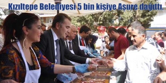 Kızıltepe Belediyesi 5 bin kişiye Aşure dağıttı.