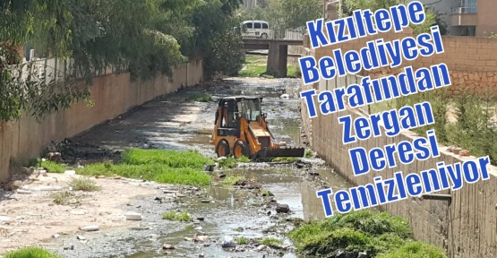           Kızıltepe Belediyesi Tarafından  Zergan Deresi Temizleniyor