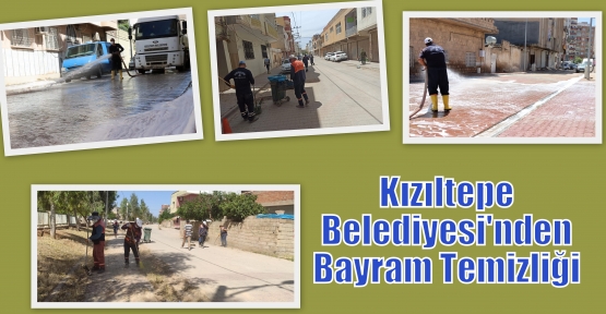 Kızıltepe Belediyesi'nden Bayram Temizliği 