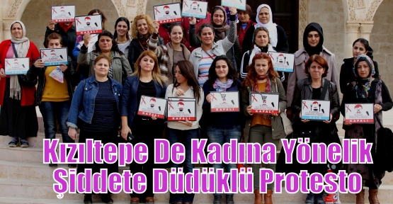 Kızıltepe De Kadına Yönelik Şiddete Düdüklü Protesto 