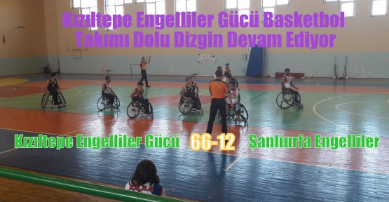 Kızıltepe Engelliler Gücü Basketbol Takımı Dolu Dizgin Devam Ediyor