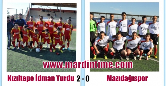 Kızıltepe İdman Yurdu Spor ligde doludizgin         Kızıltepe İdman Yurdu Spor 2–0 Mazıdağıspor