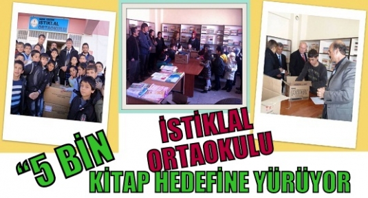 KIZILTEPE İSTİKLAL ORTAOKULU “5 BİN KİTAPLI KÜTÜPHANE” HEDEFİNE YÜRÜYOR