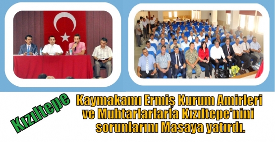 Kızıltepe Kaymakamı Ermiş Muhtarların sorunlarını dinledi. 