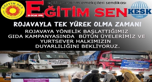 KIZILTEPE KESK TEN ROJAVAYA GIDA YARDIMI KAMPANYASI