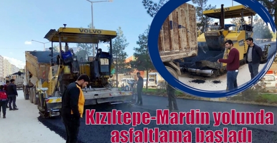 Kızıltepe-Mardin yolunda asfaltlama başladı