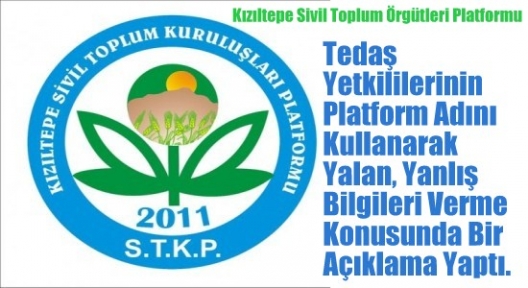 Kızıltepe Sivil Toplum Örgütleri Platformu Basın Açıklaması