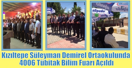 Kızıltepe Süleyman Demirel Ortaokulunda 4006 Tübitak Bilim Fuarı Açıldı