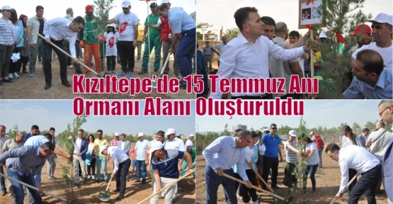 Kızıltepe’de 15 Temmuz Anı Ormanı Alanı Oluşturuldu