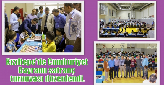 Kızıltepe'de Cumhuriyet Bayramı satranç turnuvası düzenlendi.