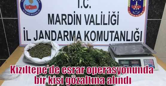 Kızıltepe’de esrar operasyonunda bir kişi gözaltına alındı