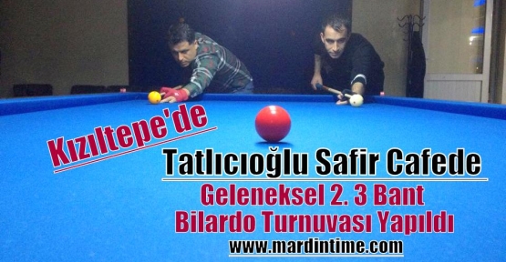 Kızıltepe'de Geleneksel 2. 3 Bant Bilardo Turnuvası Yapıldı