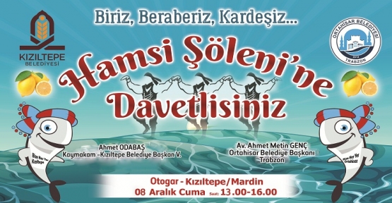 Kızıltepe'de Hamsi Festivali Düzenlenecek