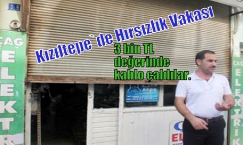 Kızıltepe`de Hırsızlık Vakası