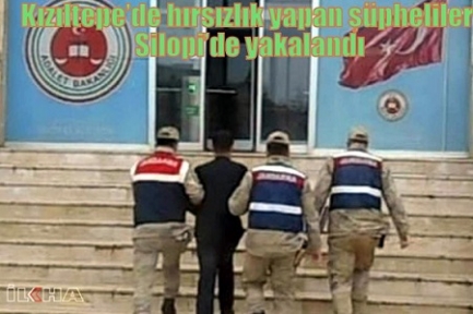 Kızıltepe’de hırsızlık yapan şüpheliler Silopi’de yakalandı