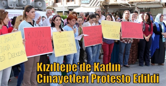 Kızıltepe’de Kadın Cinayetleri Protesto Edildi
