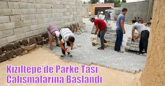 Kızıltepe’de Parke Taşı Çalışmalarına Başlandı