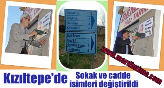 Kızıltepe'de Sokak ve cadde isimleri değiştirildi