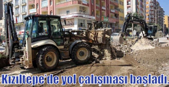 Kızıltepe’de yol çalışması başladı.