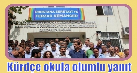 Kürdçe okula olumlu yanıt