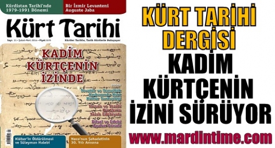 Kürt Tarihi dergisinin 11. sayısı çıktı