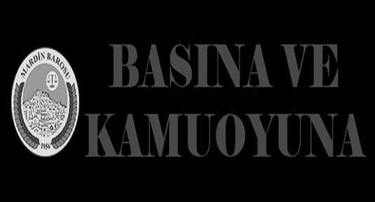 Mardin Barosun'dan İzinsiz Arama Ve Baro Başkanının Alı Konulmasına Tepki