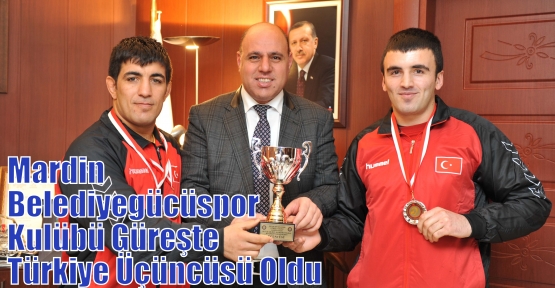 Mardin Belediyegücüspor Kulübü Güreşte Türkiye Üçüncüsü Oldu