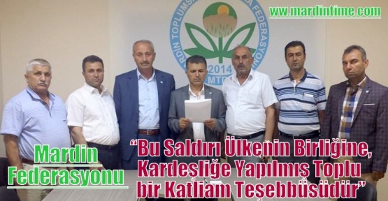 Mardin Federasyonu Diyarbakır’daki Saldırıyı Kınadı 