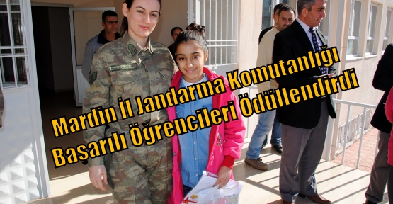 Mardin İl Jandarma Komutanlığı Başarılı öğrencileri ödülendirdi