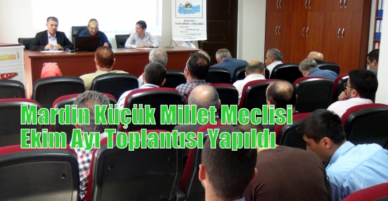 Mardin Küçük Millet Meclisi Ekim Ayı Toplantısı Yapıldı