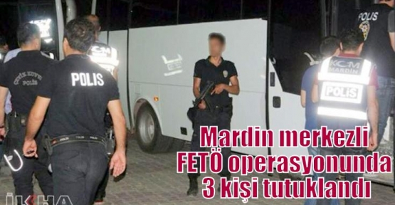 Mardin merkezli FETÖ operasyonunda 3 kişi tutuklandı