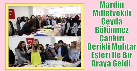 Mardin Milletvekili Ceyda Bölünmez Çankırı,Derikli Muhtar Eşleri İle Bir Araya Geldi.   