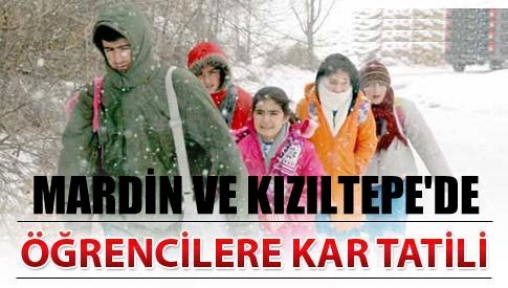 MARDİN VE KIZILTEPE'DE ' DE OKULLAR TATİL EDİLDİ