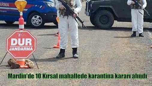 Mardin'de 10 Kırsal mahallede karantina kararı alındı