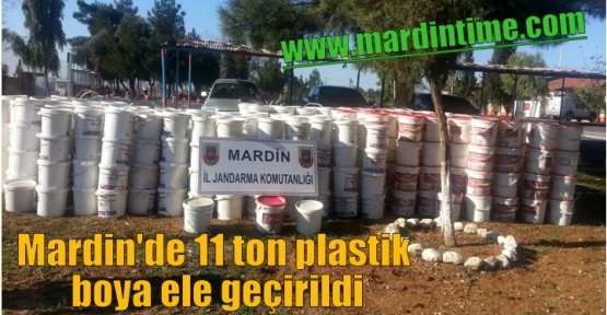 Mardin'de 11 ton Plastik Boya Ele Geçirildi