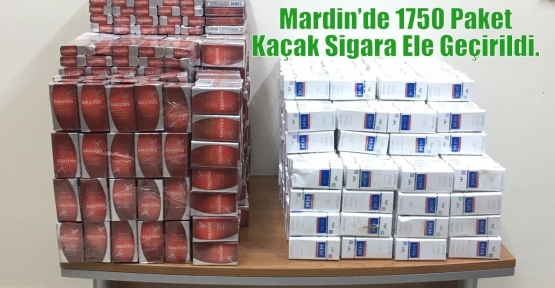 Mardin’de 1750 Paket Kaçak Sigara Ele Geçirildi. 