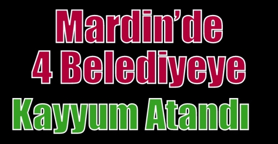 Mardin’de 4 Belediyeye Kayyum Atandı