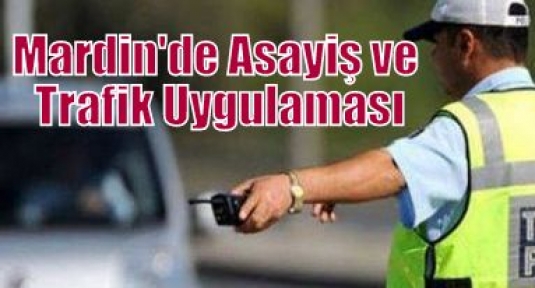 Mardin'de Asayiş ve Trafik Uygulaması