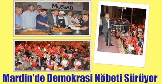 Mardin'de Demokrasi Nöbeti Sürüyor
