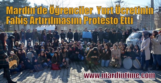 Mardin’de Öğrenciler  Yurt Ücretinin Fahiş Artırılmasını Protesto Etti