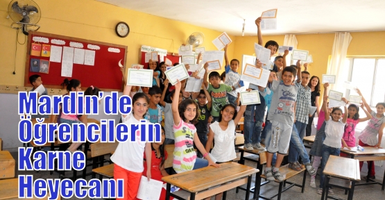 Mardin’de Öğrencilerin Karne Heyecanı