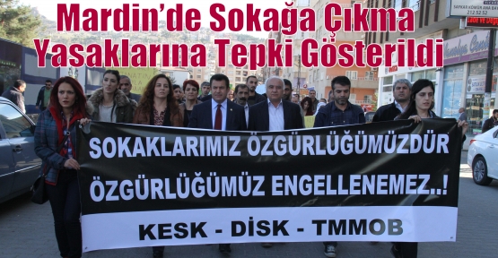 Mardin’de Sokağa Çıkma Yasaklarına Tepki Gösterildi